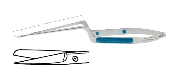 Сенсешн мікроножиці гостр./туп багнетовидні вигнуті 90/215 мм